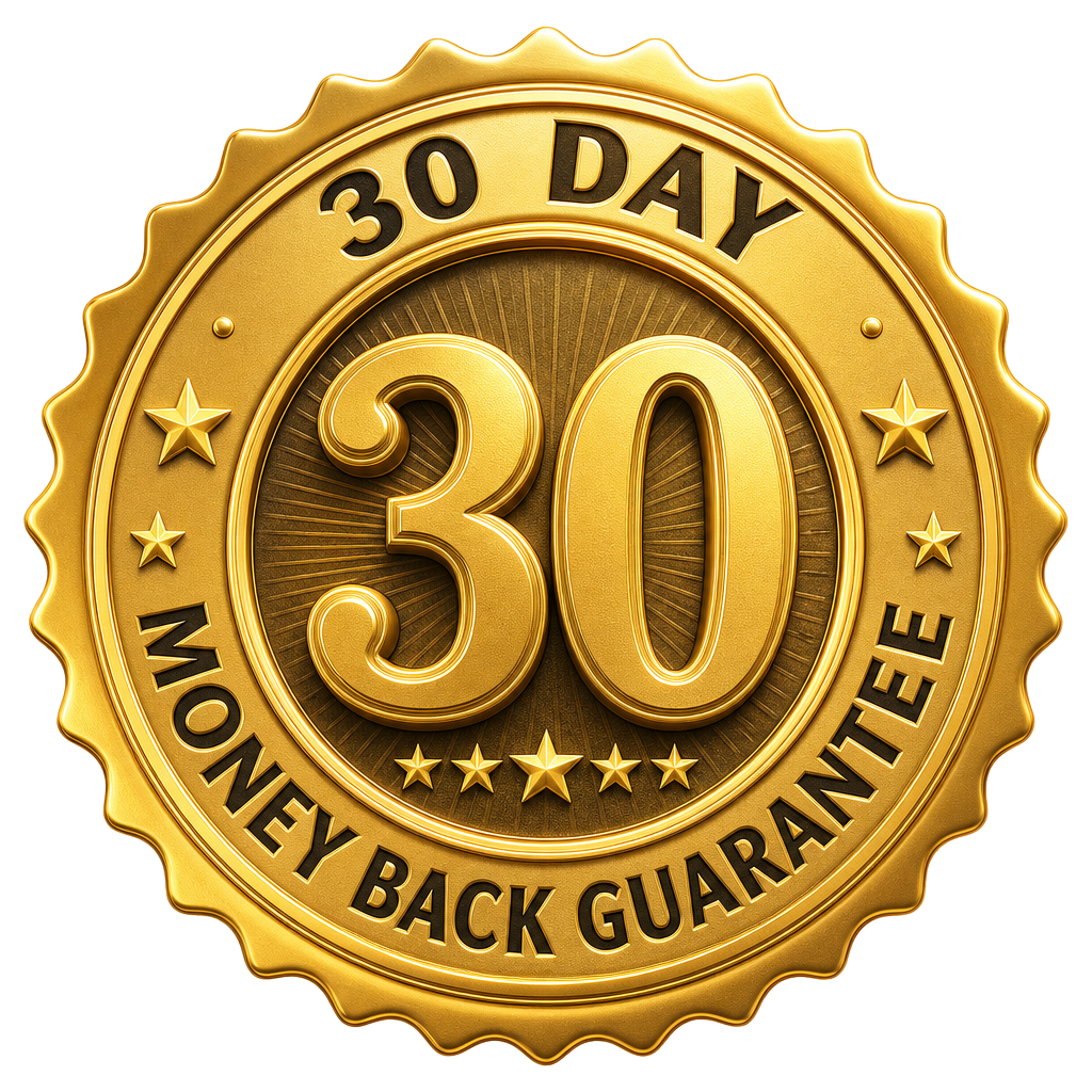 30 Day Money Back Guarantee Seal